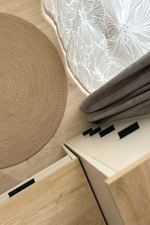Jüt Kilim Yuvarlak Hasır Halı NATURAL