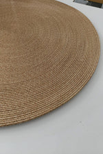 Jüt Kilim Yuvarlak Hasır Halı NATURAL