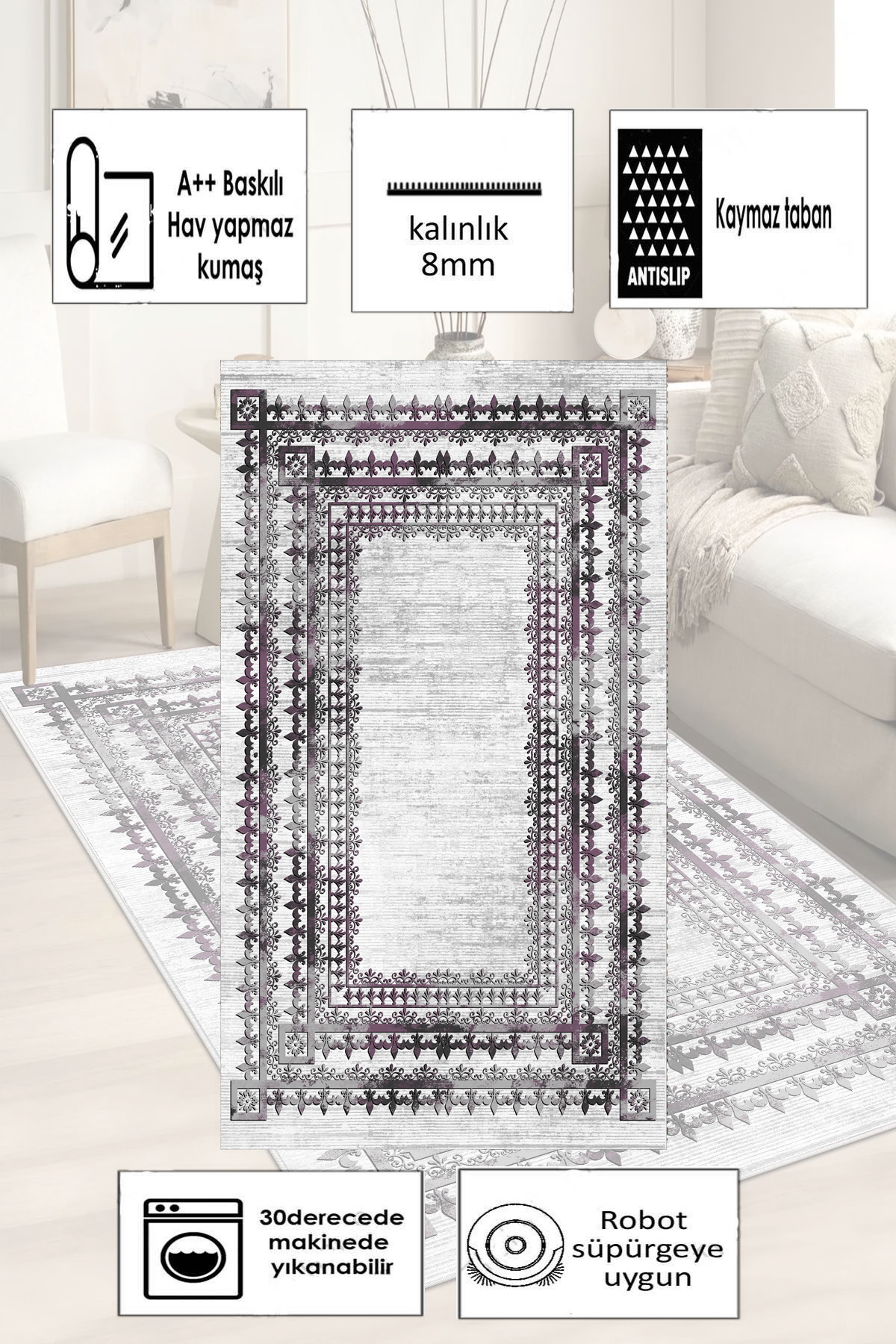 Kale mürdüm Yeni Nesil Baskılı Halı & Yolluk