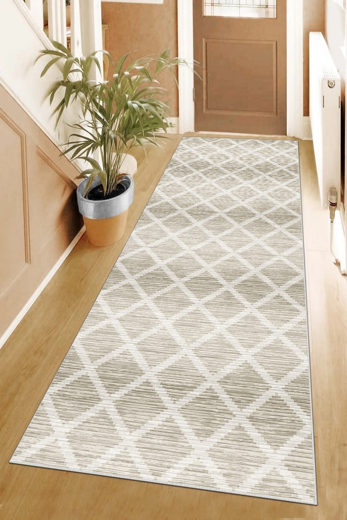 Hazal kahve Yeni Nesil Baskılı Halı & Yolluk