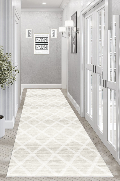 Hazal krem Yeni Nesil Baskılı Halı & Yolluk