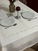 Jumbo Krem JakarLı Masa Örtüsü 160x220 cm