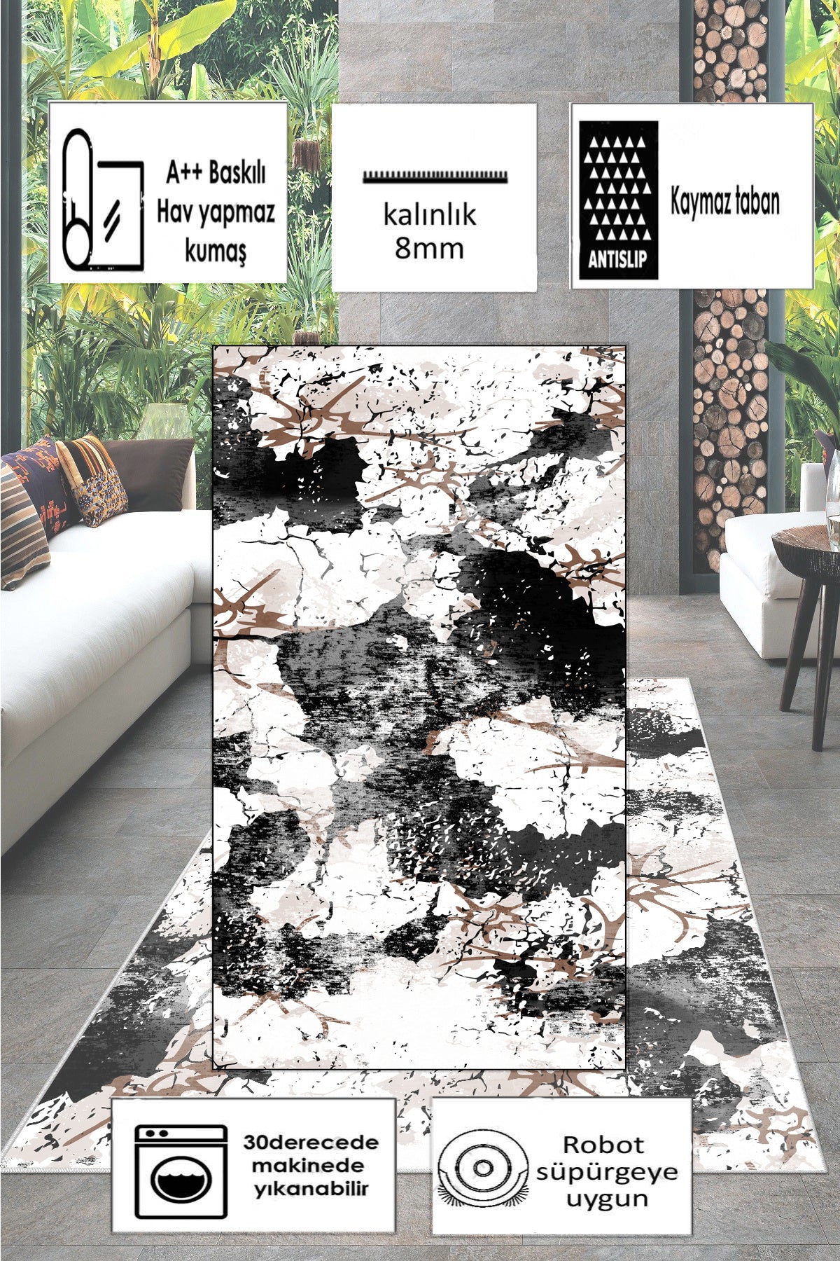 Leke Yeni Nesil Baskılı Halı & Yolluk