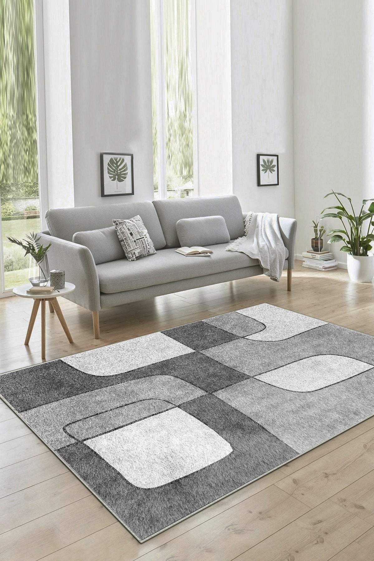 Logo Gri Yeni Nesil Baskılı Halı & Yolluk