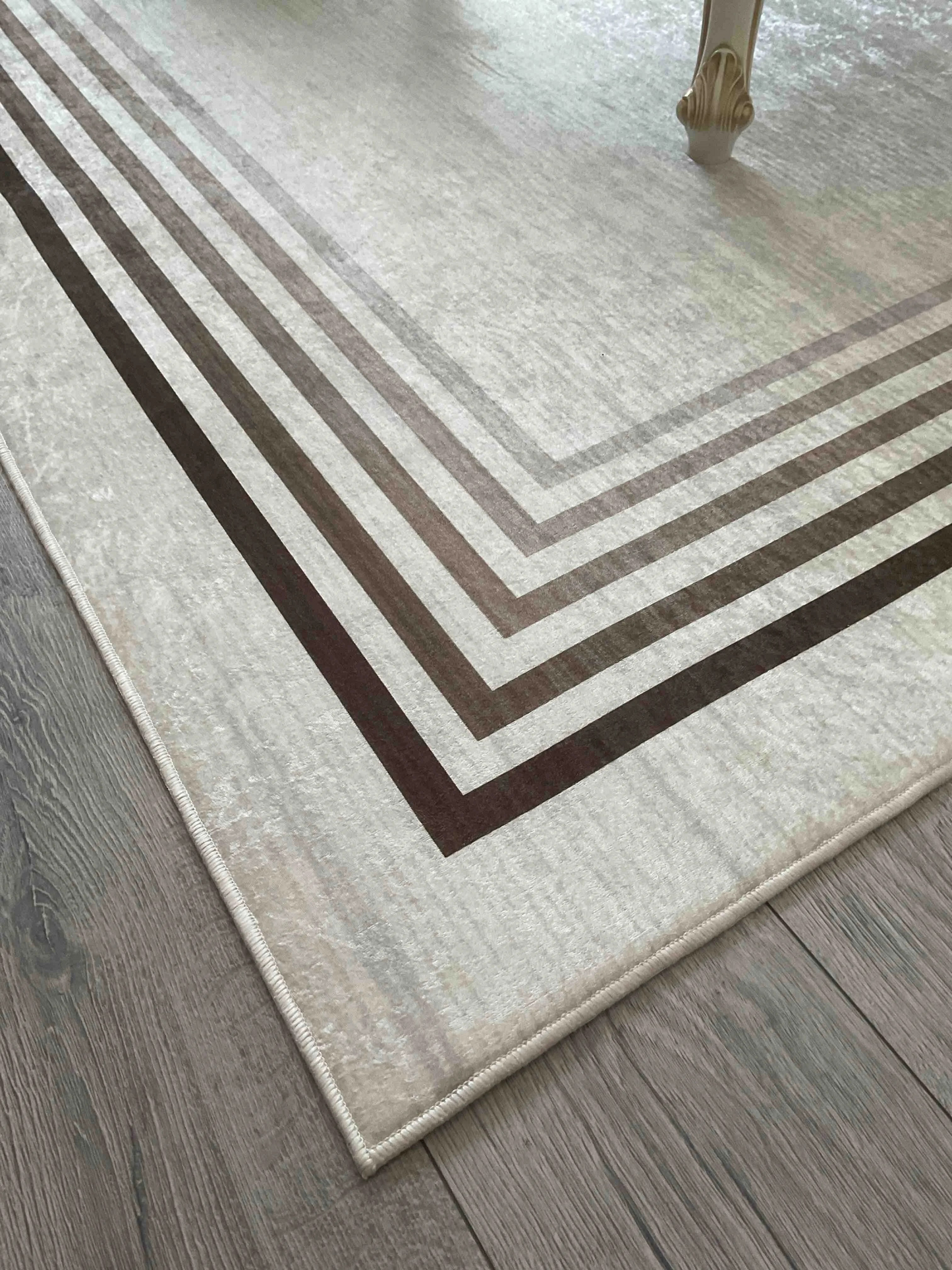 Aura krem Yeni Nesil Baskılı Halı & Yolluk