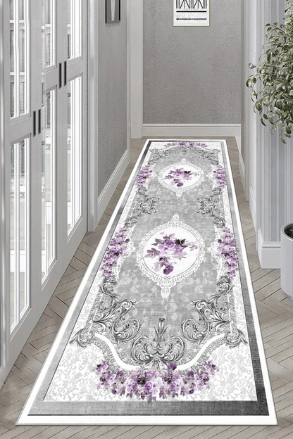 Gülbahar Mor Yeni Nesil Baskılı Halı & Yolluk