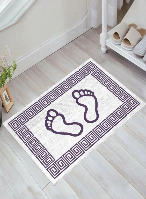 Ayak izi Banyo Paspası 40cmx60cm Mor