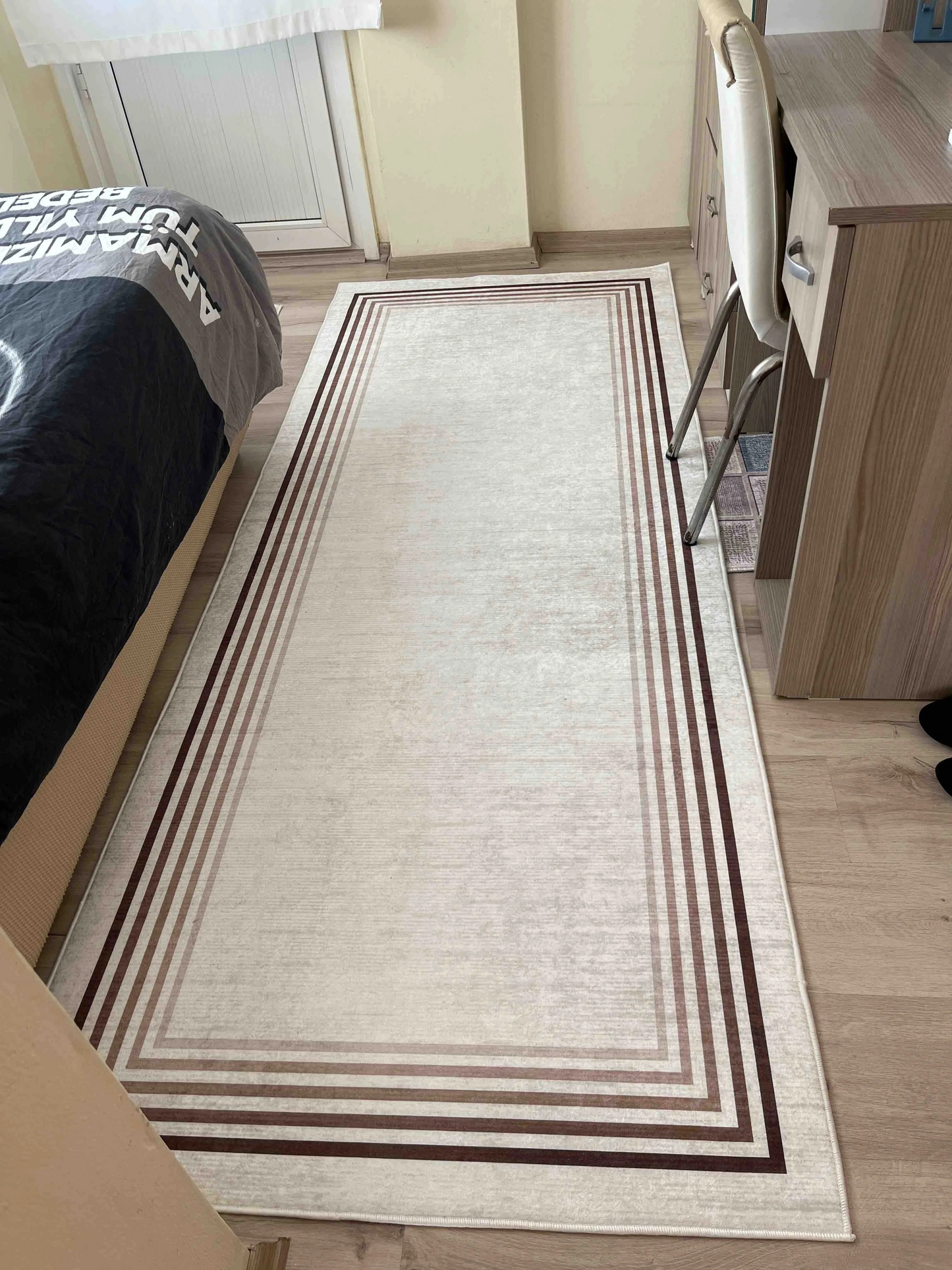 Aura krem Yeni Nesil Baskılı Halı & Yolluk