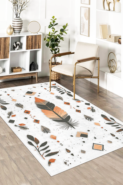 Papua Baskılı Kaymaz Taban Halı & Yolluk