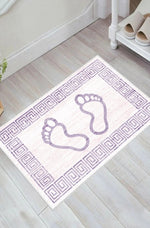 Ayak izi Banyo Paspası 40cmx60cm Pembe