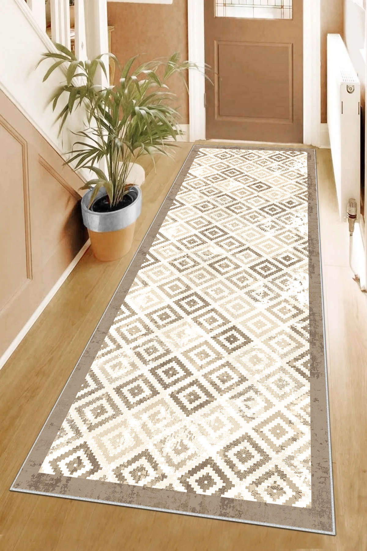 Petek Kahve Yeni Nesil Baskılı Halı & Yolluk