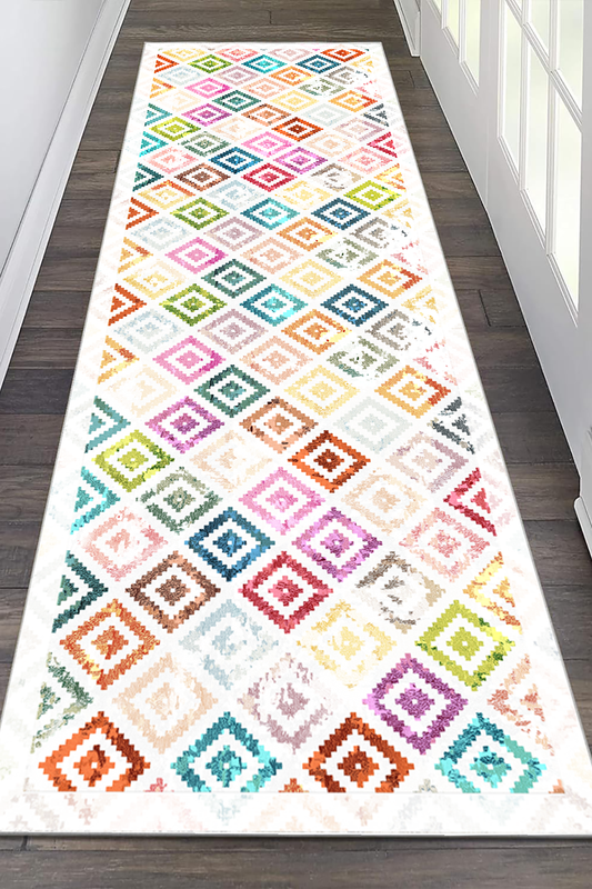 Petek Renkli Yeni Nesil Baskılı Halı & Yolluk