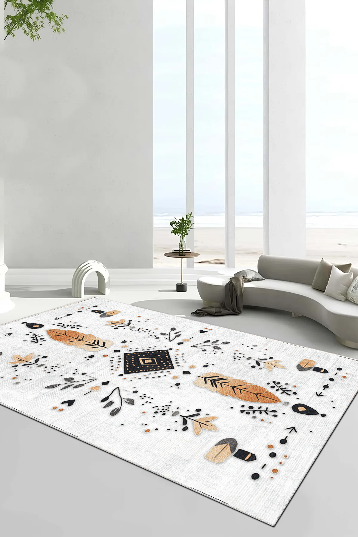 Polezya Baskılı Kaymaz Taban Halı & Yolluk