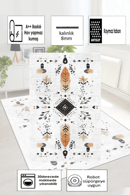 Polezya Baskılı Kaymaz Taban Halı & Yolluk