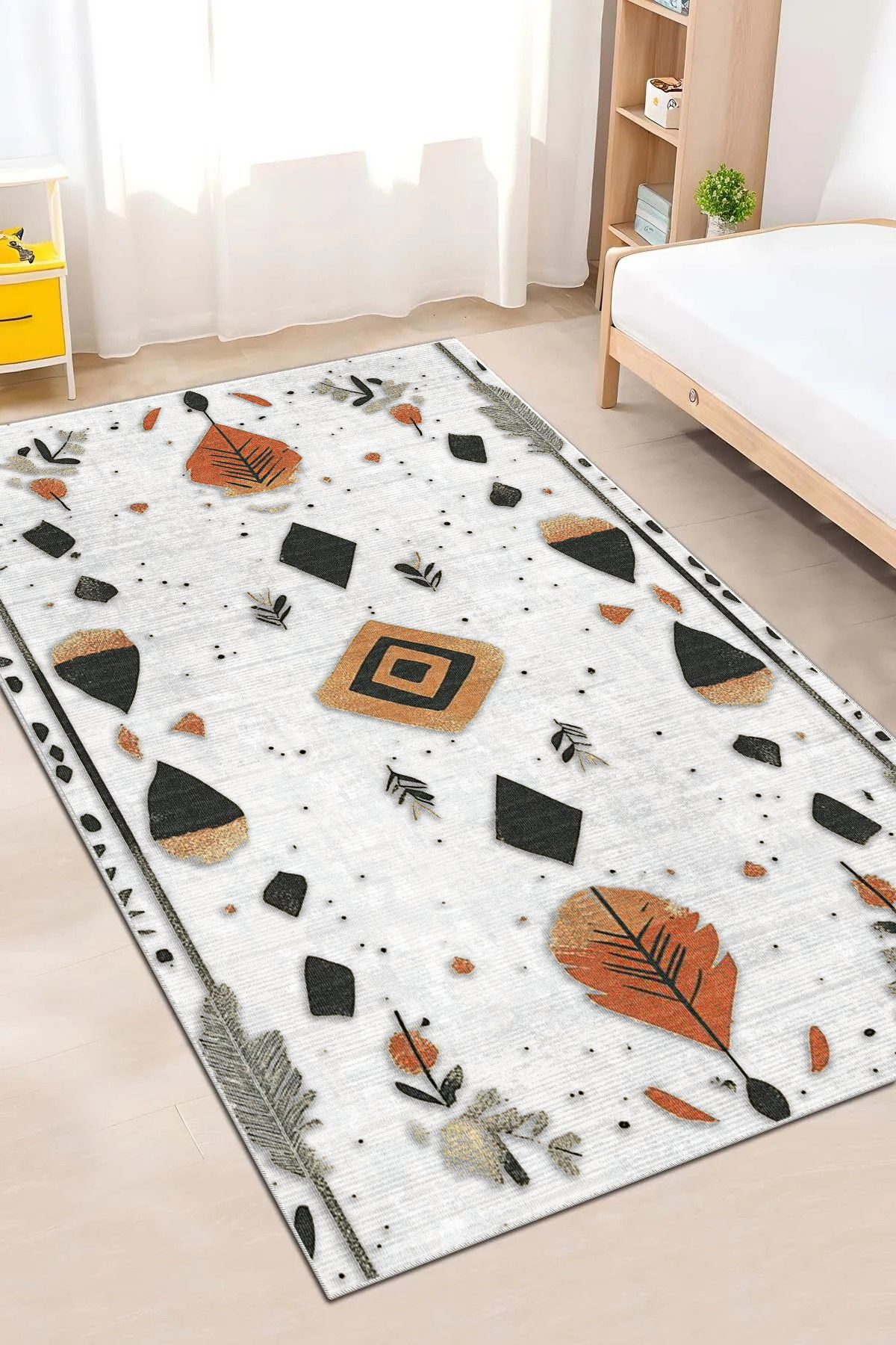 Ruzzya  Baskılı Kaymaz Taban Halı & Yolluk