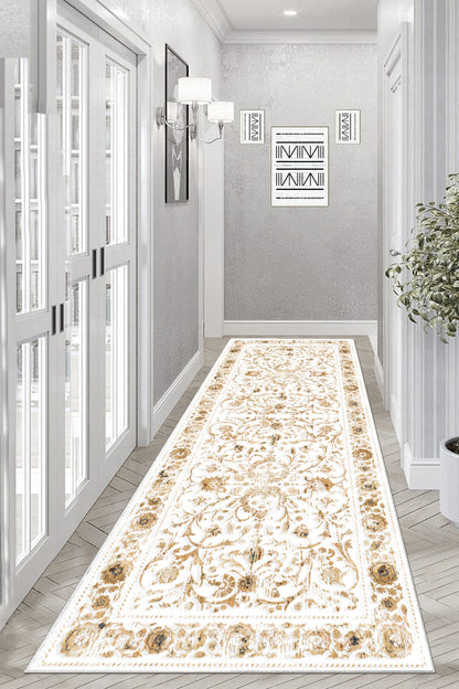 Sultan Beyaz Yeni Nesil Baskılı Halı & Yolluk