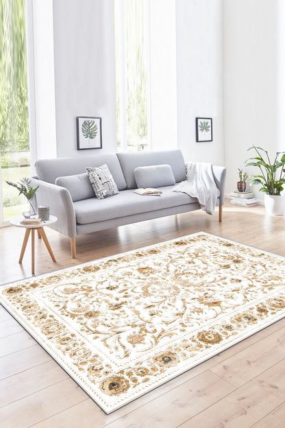 Sultan Beyaz Yeni Nesil Baskılı Halı & Yolluk