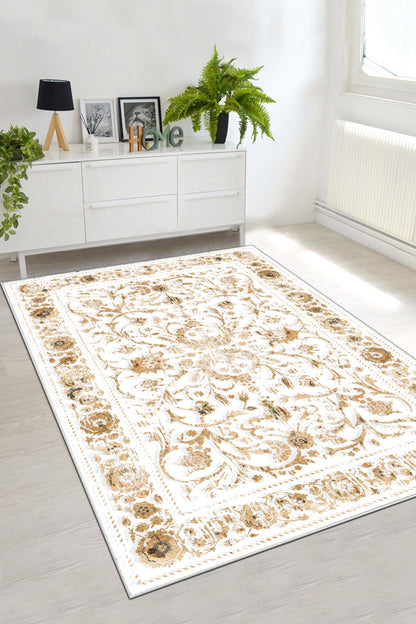 Sultan Beyaz Yeni Nesil Baskılı Halı & Yolluk