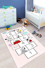 Snopy Pudra Çocuk Halısı Yeni Nesil Baskılı Halı & Yolluk