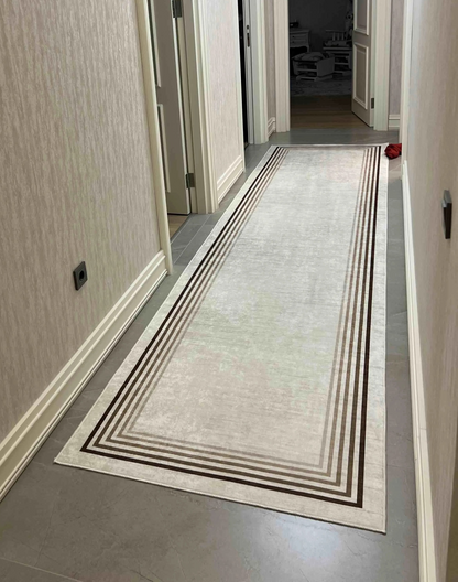 Aura krem Yeni Nesil Baskılı Halı & Yolluk