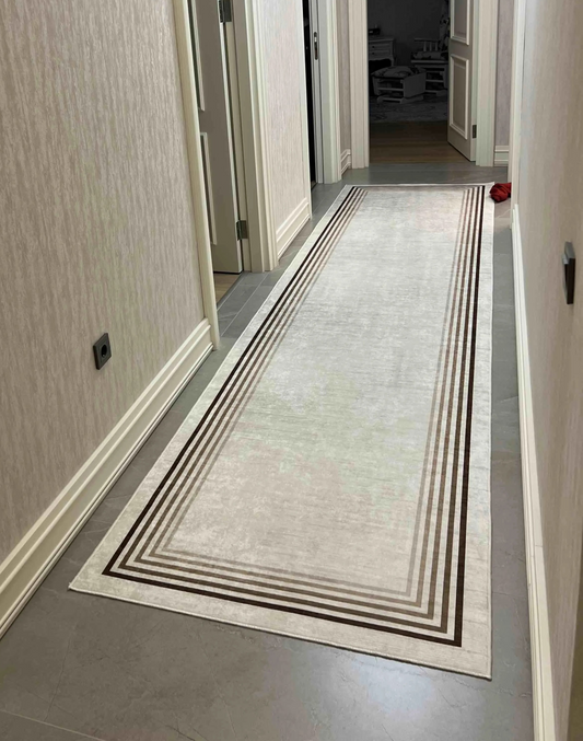 Aura krem Yeni Nesil Baskılı Halı & Yolluk