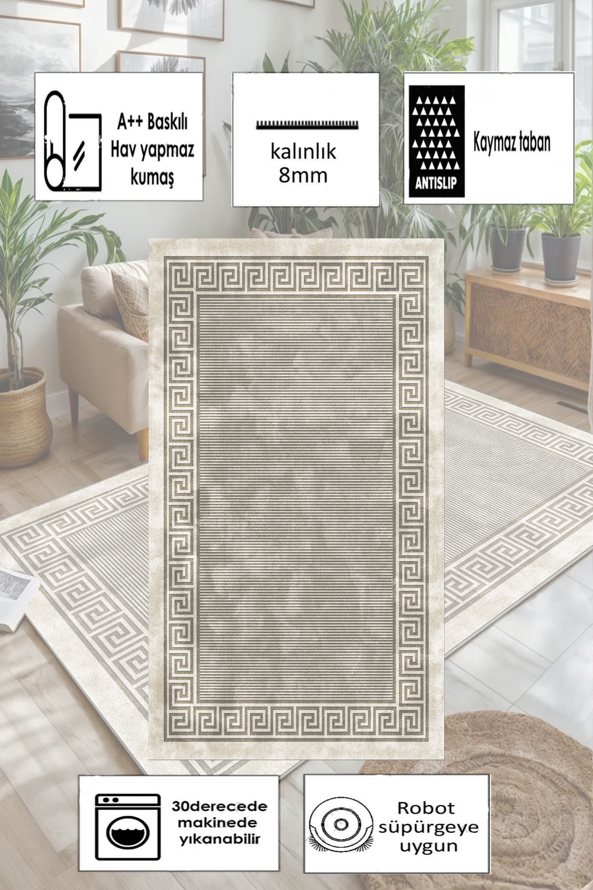 Zara Bej Yeni Nesil Baskılı Halı & Yolluk